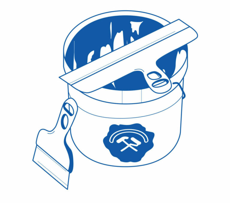 Piirretty kuva maalipurkista